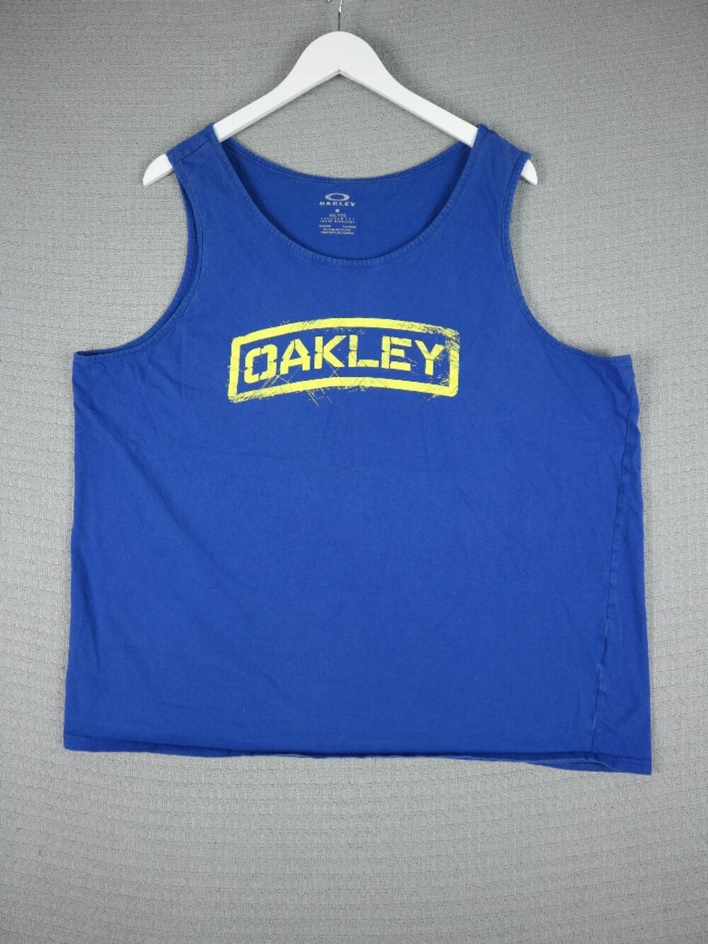 Oakley Blue Graphic Logo Tank Top Shirt Mens XXL Regular Fit